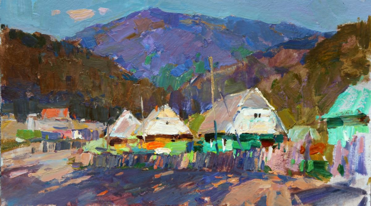 Impressionistic Landscape Oil Painting By Aleksandr Kryushyn, 20 X 12, Morning. Synevir., Original Artwork