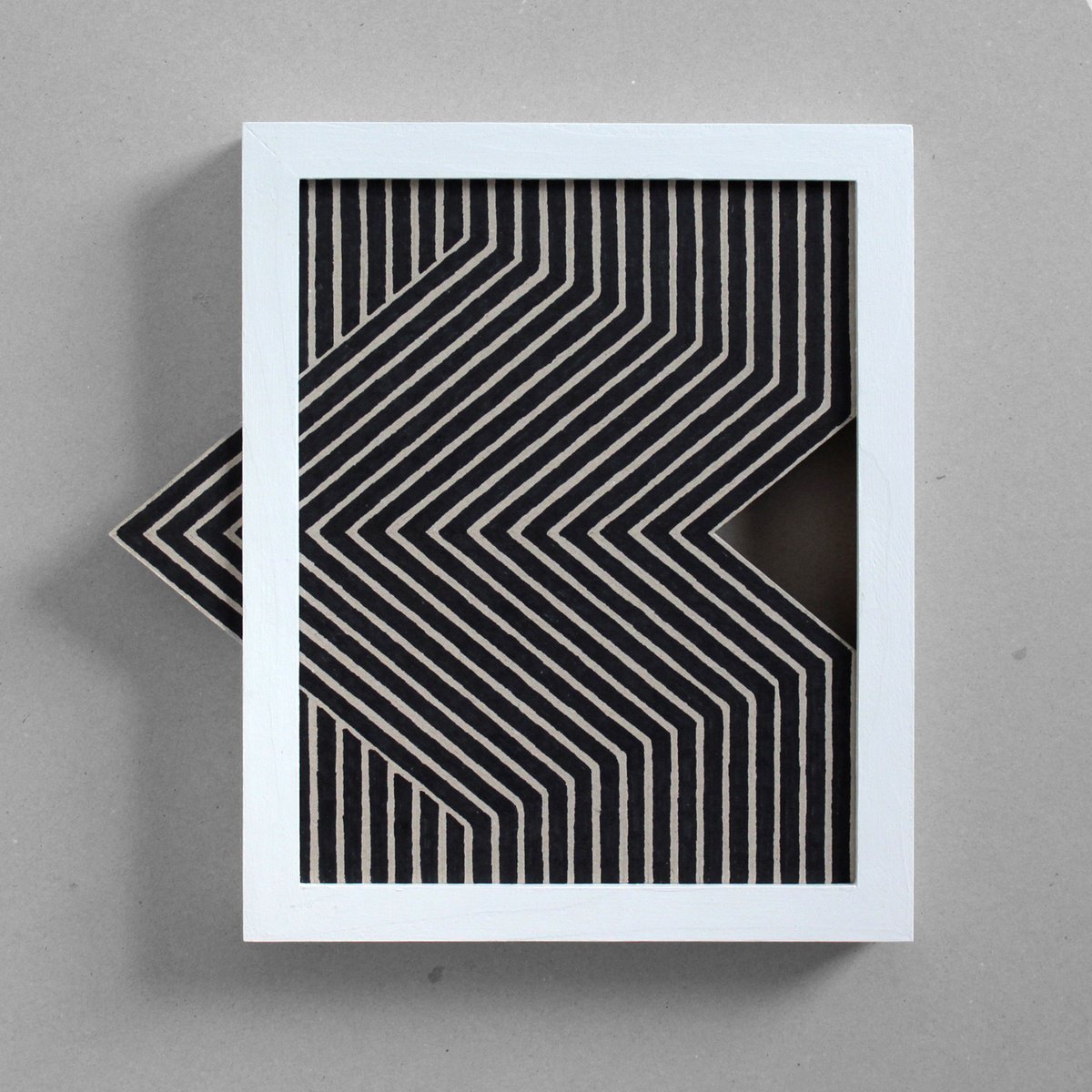 Geometric Abstract Acrylic Painting By Martin Singer, 13 X 12", Ls2T-19, Original Artwork