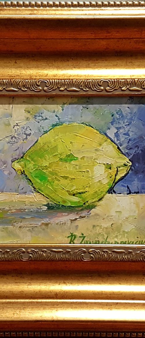 Still life with a Lemon by Romas Zmuidzinavicius