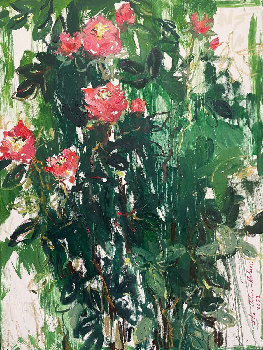 Garden roses. by Lilia Orlova-Holmes