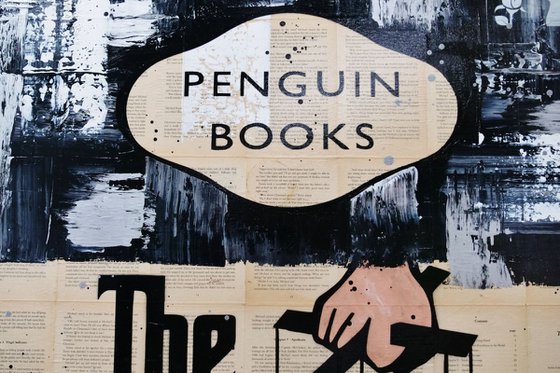 Boss Tendencies 140cm x 100cm Textured Book Page Urban Pop Art