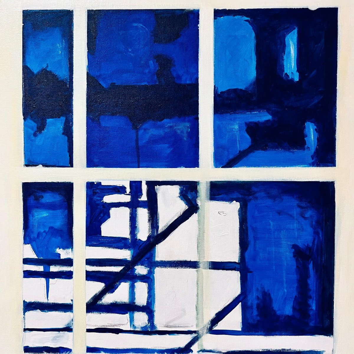 Abstract Acrylic Painting By Shabs Beigh, 20 X 20", Hope, Original Artwork