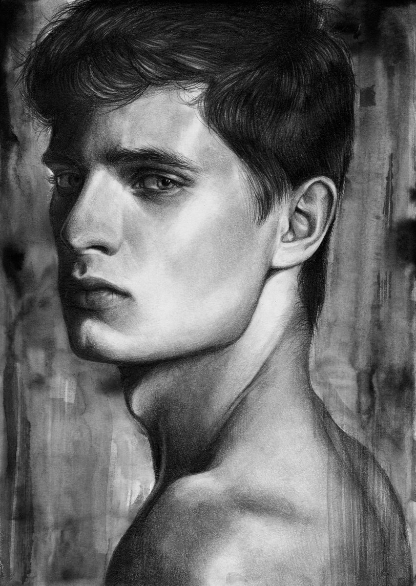Photorealistic Portrait Pencil Drawing By Anastasia Terskih, 8 X 12, 