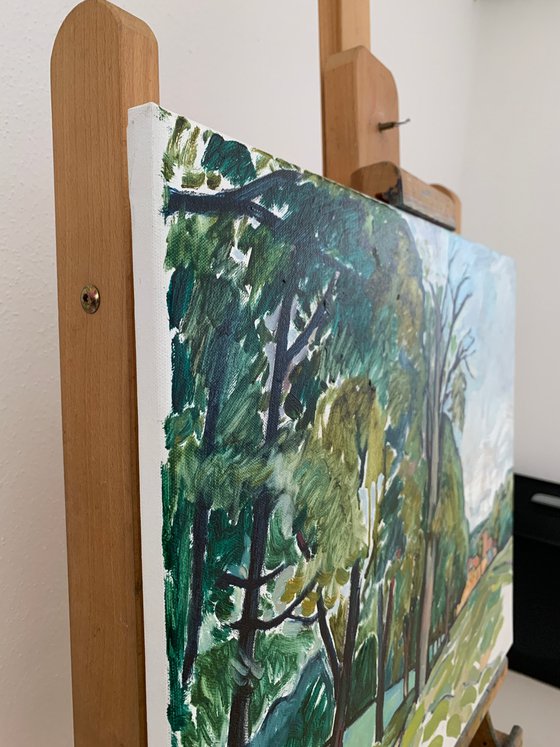 Alley with a Dead Tree