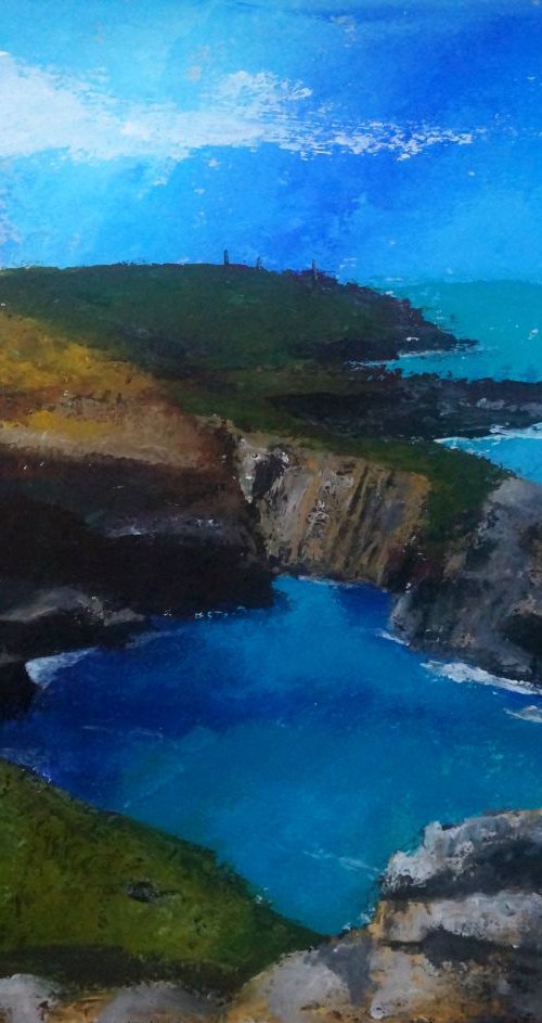 Botallack Cliffs from Pendeen Watch. by Tim Treagust