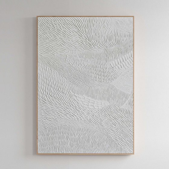 "Fluency 3" High textured abstract art