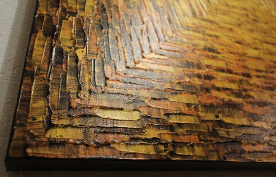 Large square gold gradient