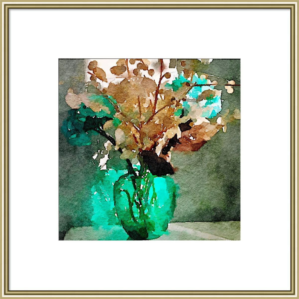 Turquoise vase by Shabs  Beigh