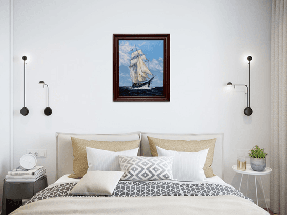 Tall ship on the ocean