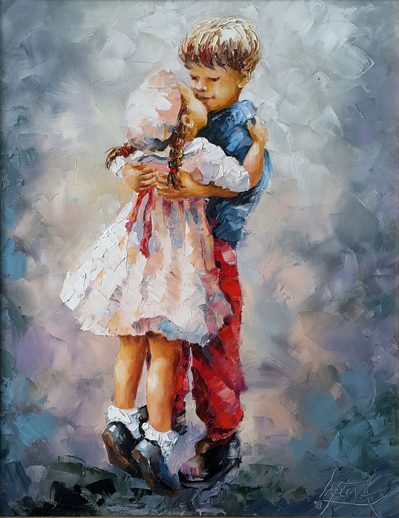 First Love Oil Painting By Viktoria Lapteva Artfinder