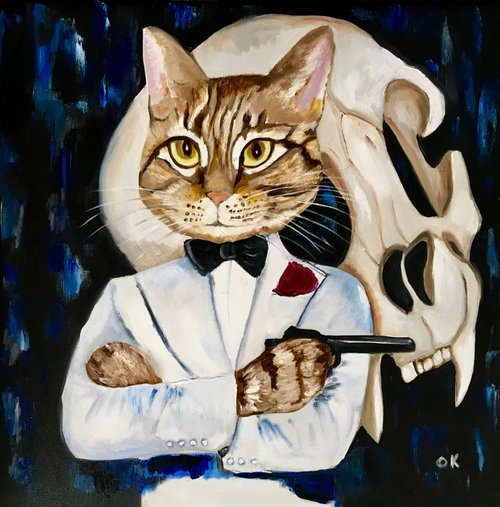 Cat James Bond 007. Spectre. by Olga Koval