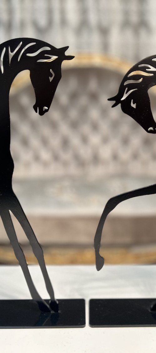 Yasmin and Sahar Metal-Cuts by Alexandra Shorey