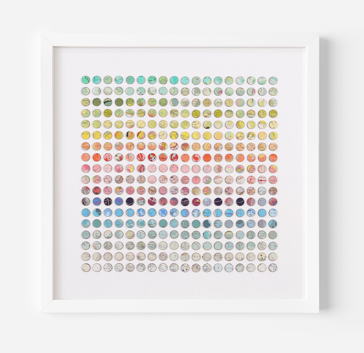 324 World Map Rainbow Dots by Amelia Coward