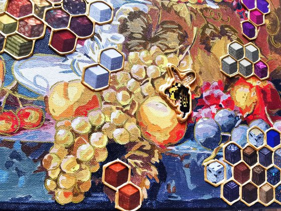 Baroque 8-bit: Hybrid still life