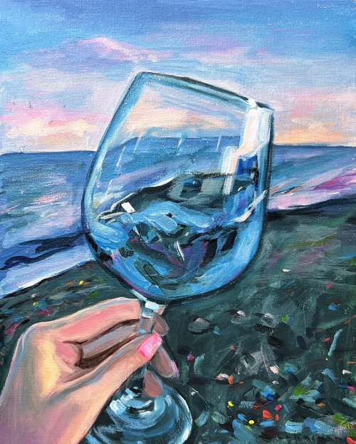 Ocean in my Glass by Victoria Sukhasyan