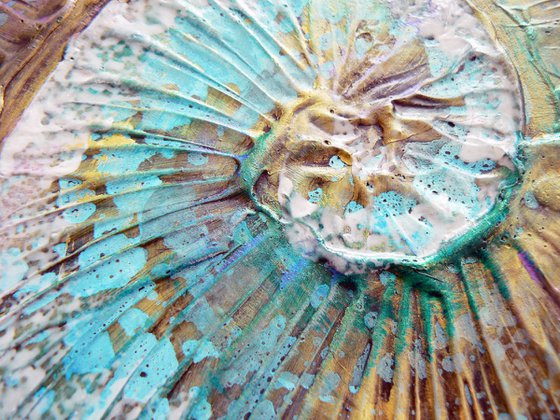 Ammonite (textured artwork of a fossil ammonites) #8