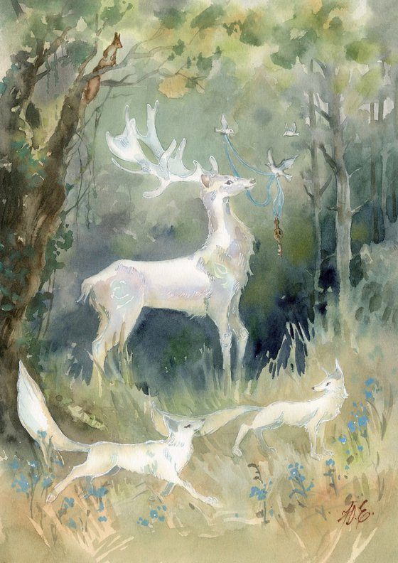 Fantasy White Deer