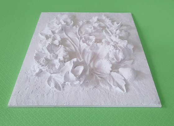 sculptural wall art "Flowers"