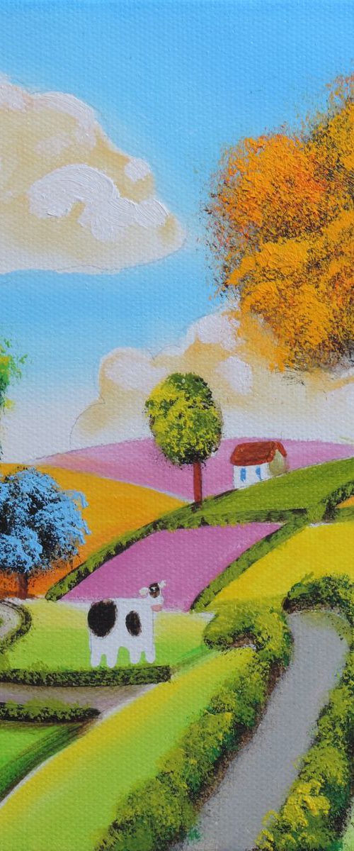 Folk art cow by Gordon Bruce