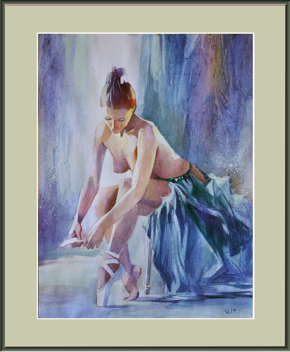Impressionistic Watercolour , The Ballet Dancer By Valentin, 9 X 13, Artwork For Sale On Artfinder