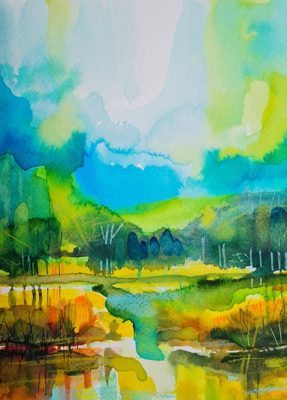 Reflections in the sunshine 24x32cm