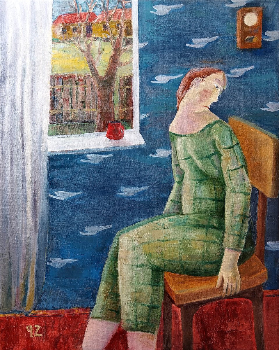 Expressive Oil Painting , The Open Window By Gegham Hunanyan, 16 X 20, Artwork For Sale On Artfinder