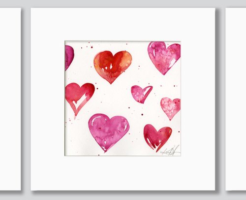 Sweet Heart Collection 2 - 3 Paintings by Kathy Morton Stanion