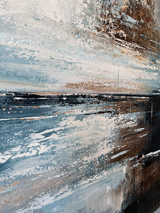 Tides of Illumination-blue indigo seascape