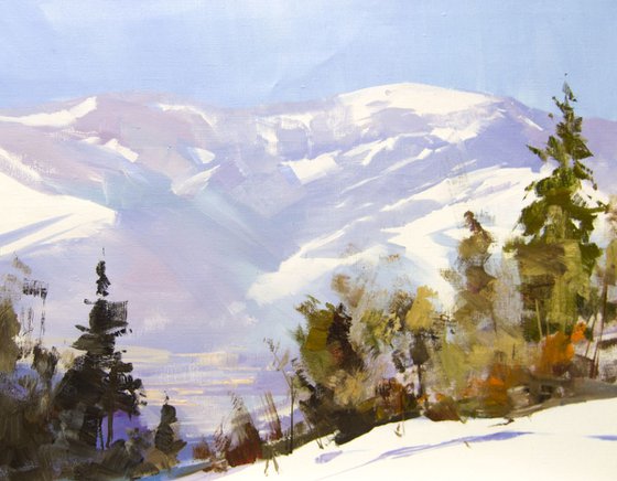 Landscape painting - Winter Highlands