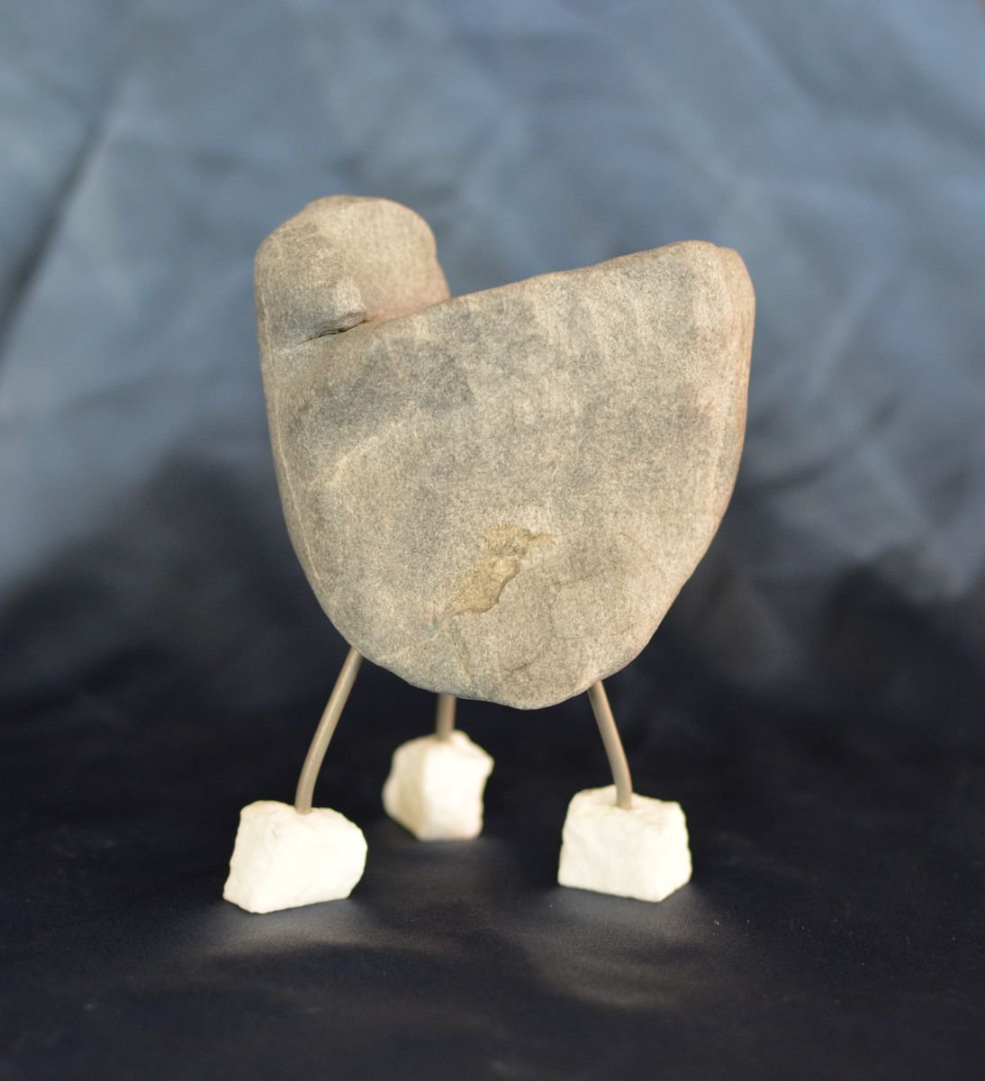 Expressive Animal Stone Sculpture By Ognyan Chitakov, 4 X 5", "Penguin", Original Artwork