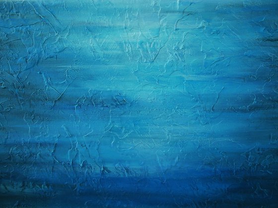 A large abstract ocean painting  "Ocean Breath"