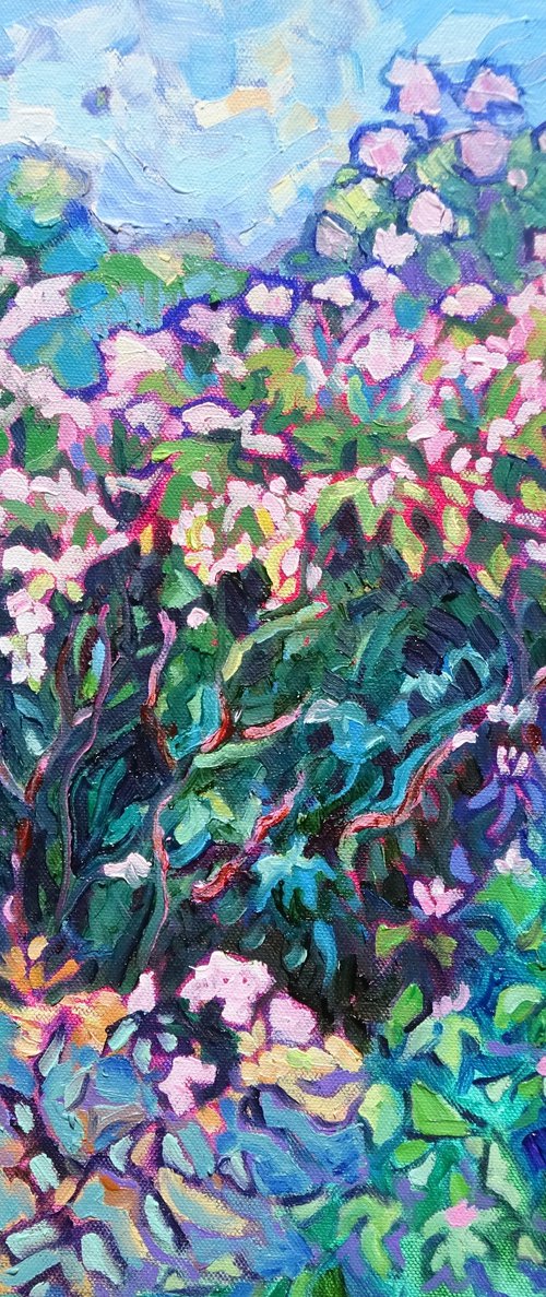 Floral Landscape - Rhododendrons by Mary Kemp