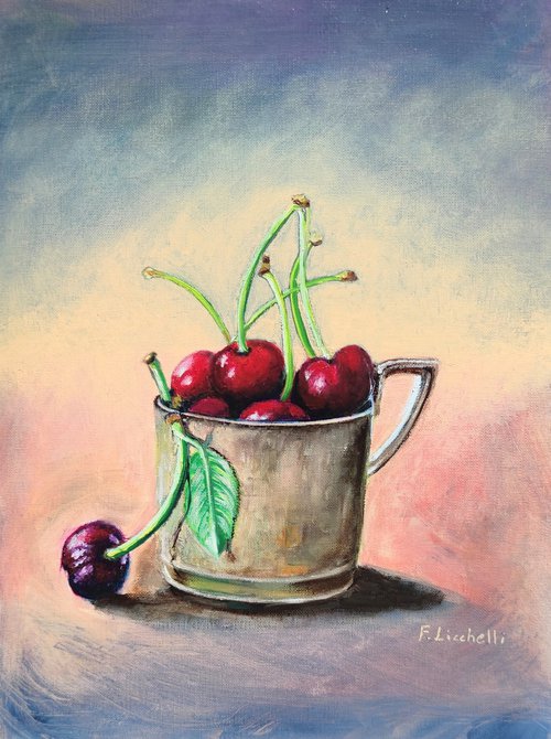 Cup of cherries by Francesca Licchelli