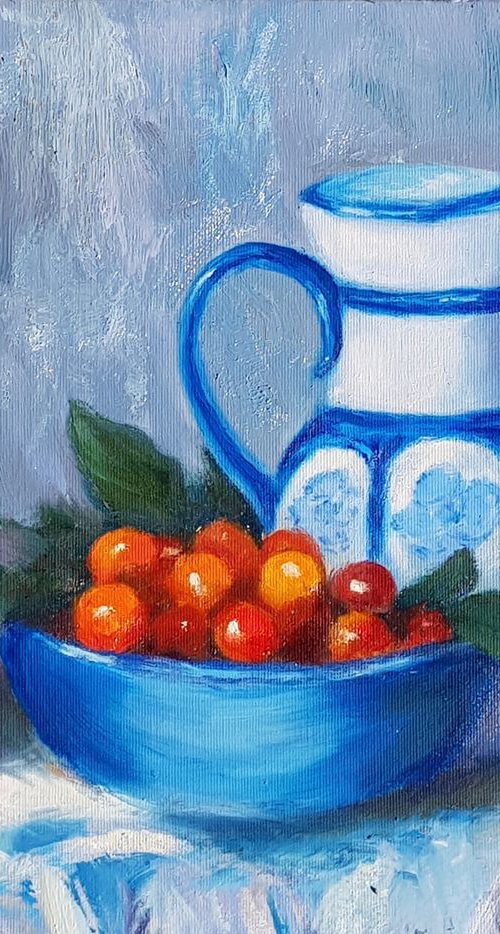 Still life with cherry by Svetlana Grishkovec-Kiisky