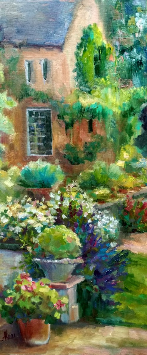 Terrace in Bloom by Ann Krasikova