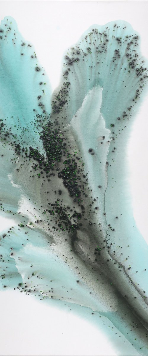 Nature 282— Abstract Organic Teal by Muriel Napoli