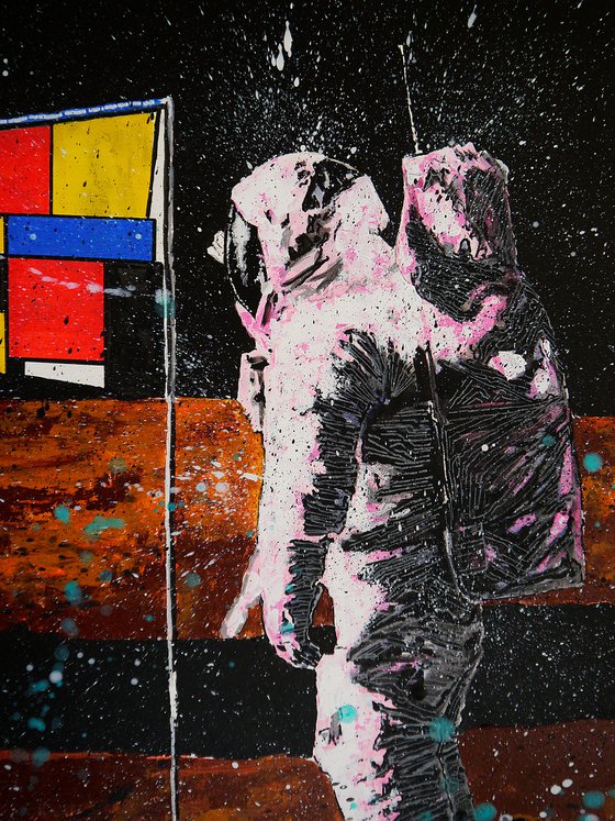 Apollo Mondrian 2020 people street art Painting