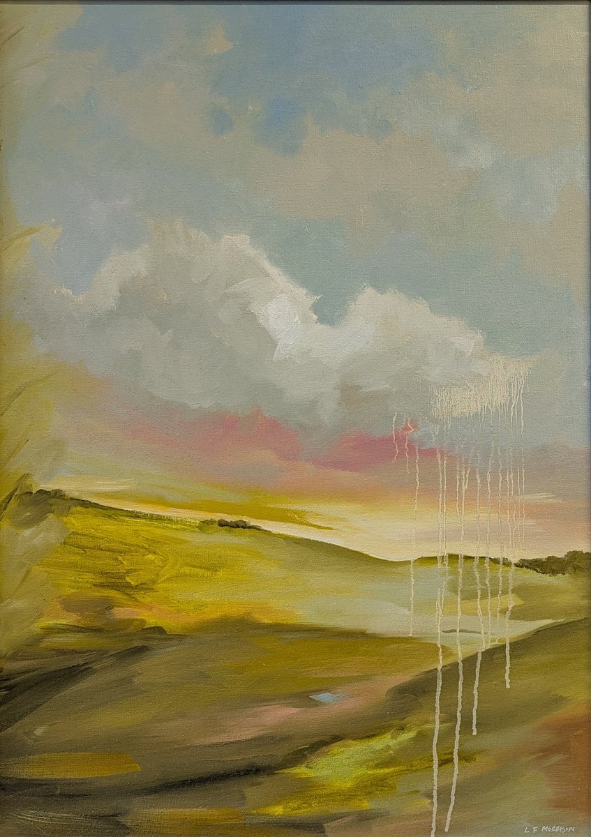 Impressionistic Landscape Oil Painting By Lucy Fiona Morrison, 24 X 31", Solace, Original Artwork