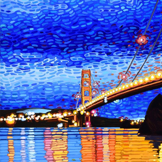 Golden Gate Bridge At Night