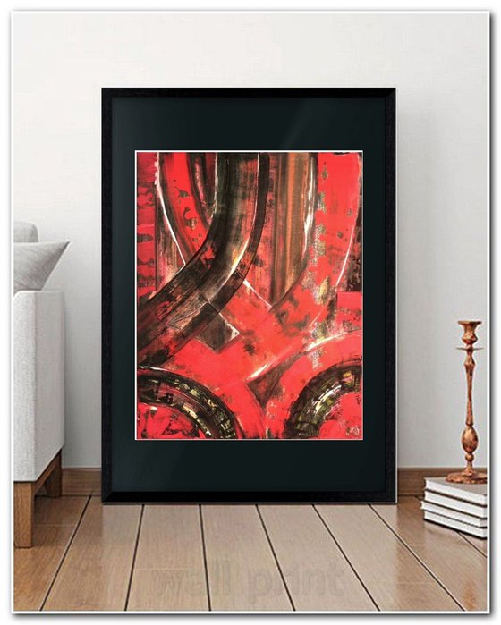 RED PASSION FRAMED 72X52X4
