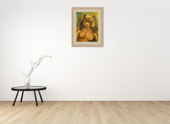 AWAKENING OF SPRING - original nude oil painting, erotic art