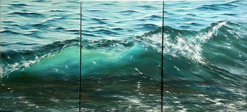 Triptych of a wave by Valeria Ocean