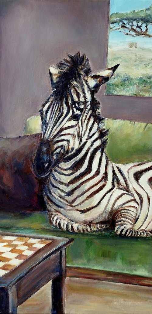 Zebra At Home by Jura Kuba Art