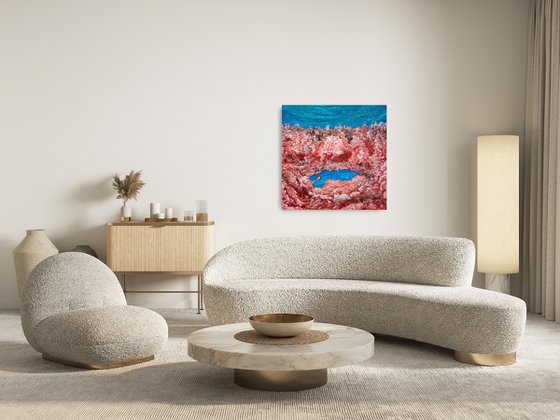 Autumn silence in dark coral tones