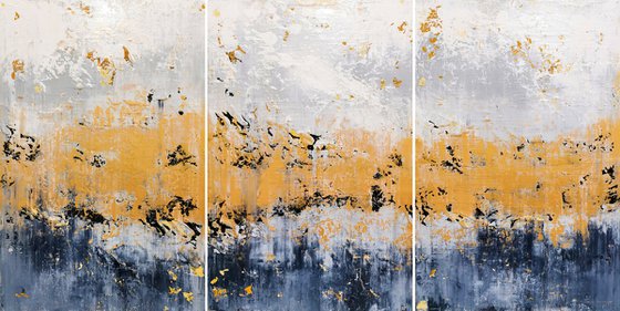 180x90cm. / Abstract triptych / Abstract 2177