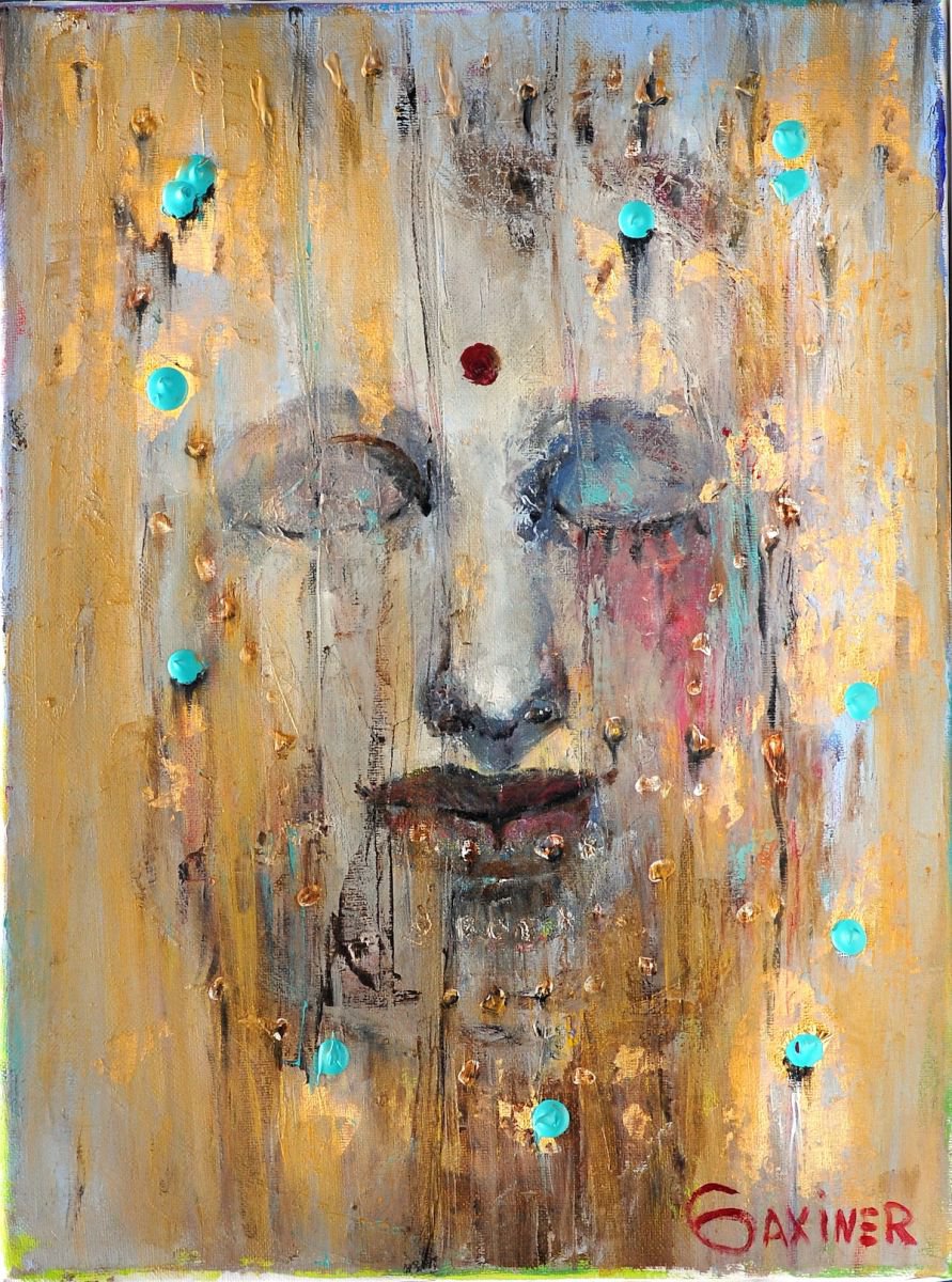 Impressionistic Abstract Oil Painting By Leo Baxiner, 12 X 16", Mask., Original Artwork