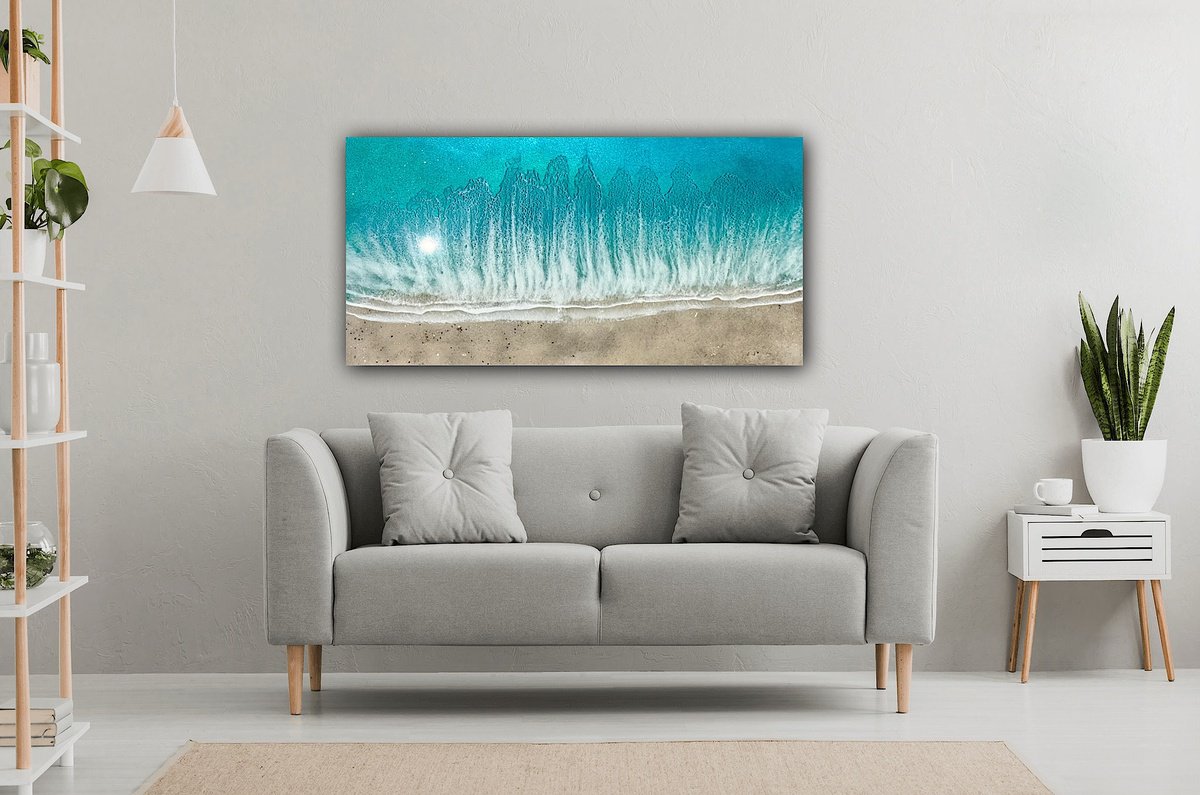 Photorealistic Landscape Acrylic Painting By Ana Hefco, 48 X 24, Always Here For You, Original Artwork