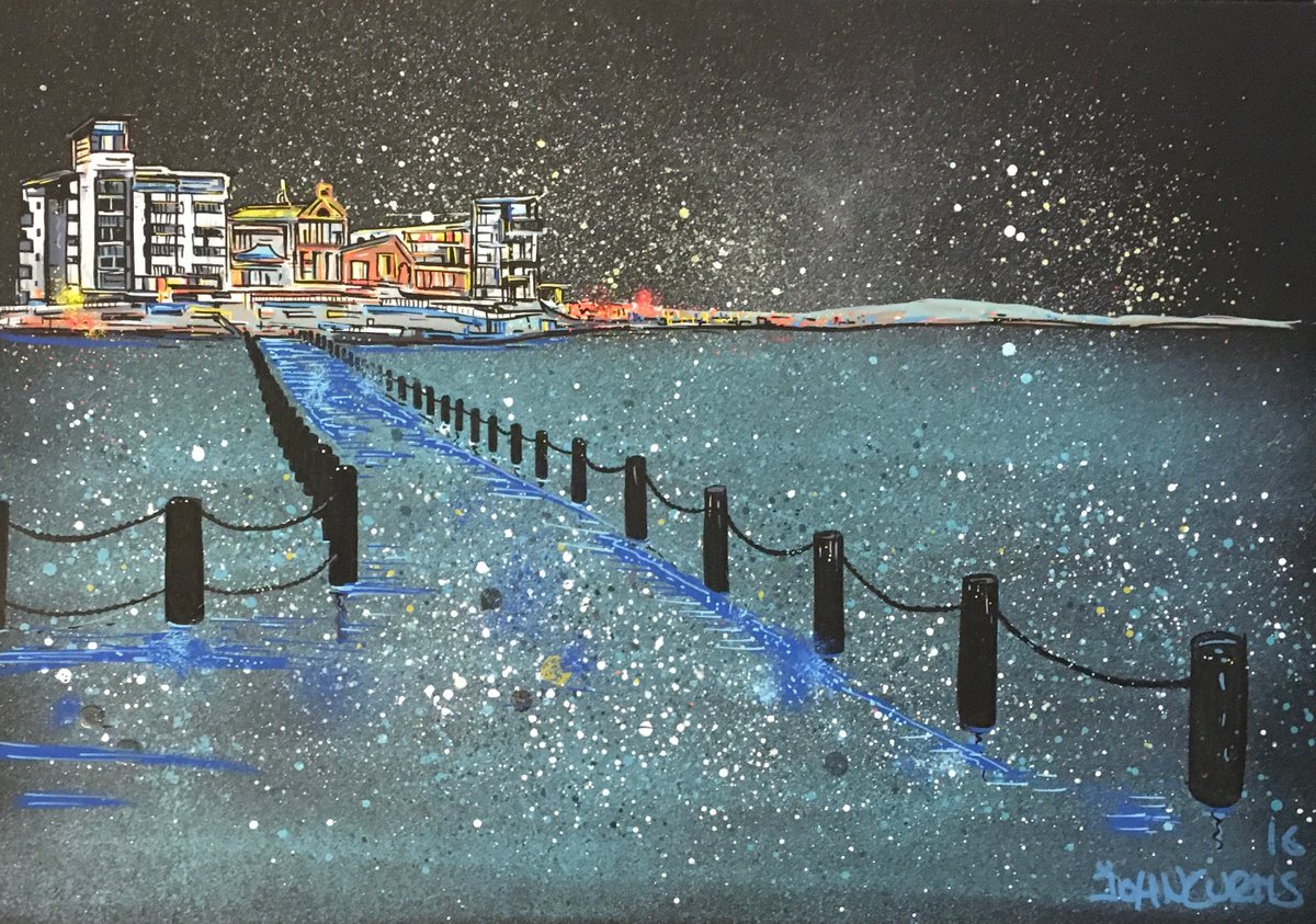 Illustrative Landscape Painting By John Curtis, 16 X 11, Knightstone Island, Original Artwork