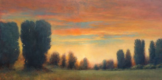 Tranquil Sunset diptych 30x60 inches