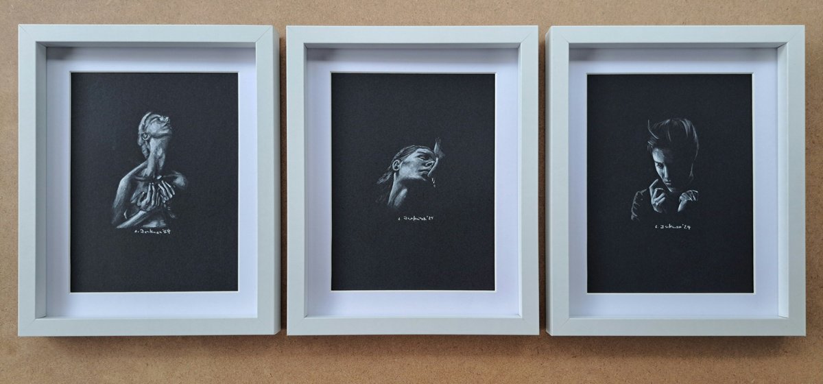 Portrait Pencil Drawing By Lee Jenkinson, 9 X 11", B&W 1, Original Artwork